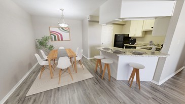 Open concept kitchen / dining room